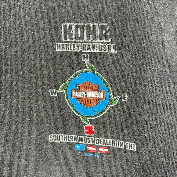 Harley Davidson Vintage USA Tee Southern Most Dealer Kona Hawaii Men’s Size XXL - Picture 6 of 9